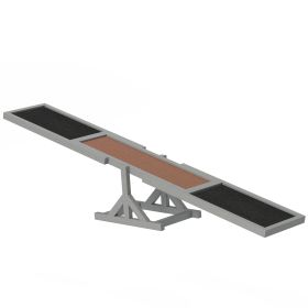 Wooden Dog Agility Seesaw for Dog Training Exercise, 71" L x 12" W x 12" H, Gray Wooden Dog Agility Seesaw for Dog Training Exercise, 71" L x 12" W x 12" H, Gray