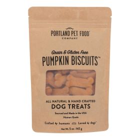 Portland Pet Food Company - Dog Treats Pumpkn Biscuit - Case Of 6-5 Oz Portland Pet Food Company - Dog Treats Pumpkn Biscuit - Case Of 6-5 Oz